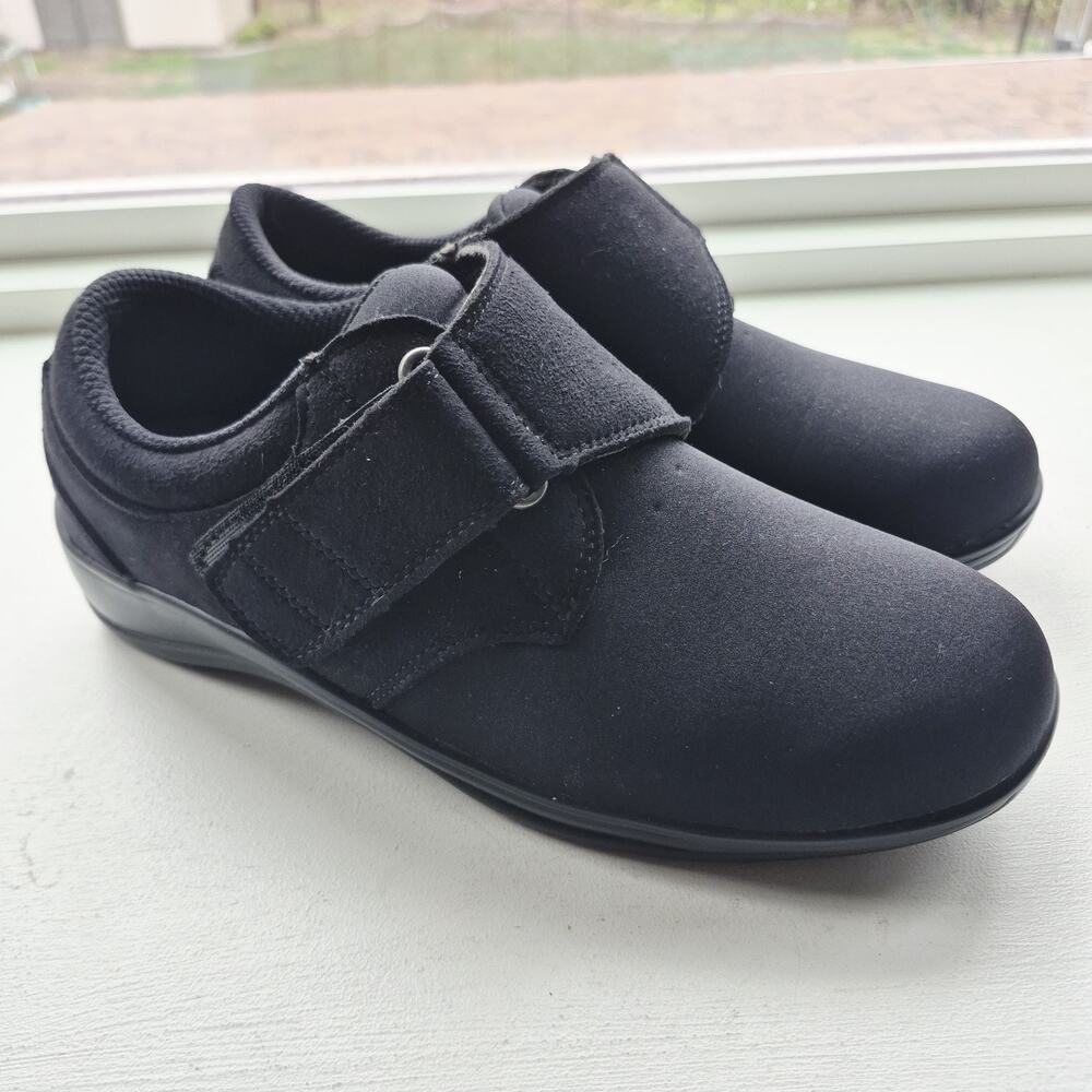 Orthofeet Womens Wichita Black Walking Orthopedic Shoes 825 Size 7.5 B Diabetics
